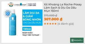 Xịt Khoáng La Roche-Posay Làm Sạch & Dịu Da Dầu Mụn 150ml