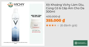 Xịt Khoáng Vichy Làm Dịu, Củng Cố & Cấp Ẩm Cho Da 300ml