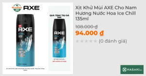 Xịt Khử Mùi AXE Cho Nam Hương Nước Hoa Ice Chill 135ml