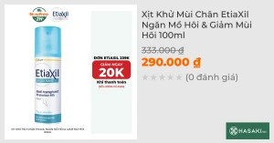Xịt Khử Mùi Chân EtiaXil Ngăn Mồ Hôi & Giảm Mùi Hôi 100ml