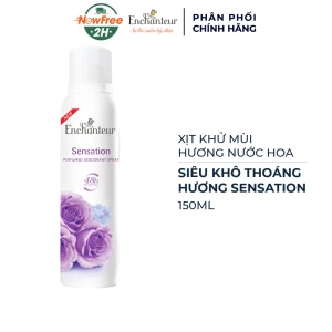 Xịt Khử Mùi Enchanteur Hương Nước Hoa Sensation 150ml