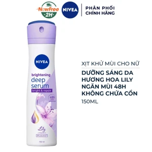 Xịt Khử Mùi Nivea Serum Dưỡng Sáng Da Hương Hoa Lily 150ml