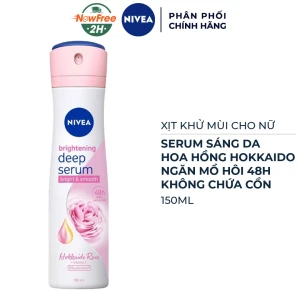 Xịt Khử Mùi Nivea Serum Sáng Da Hoa Hồng Hokkaido 150ml