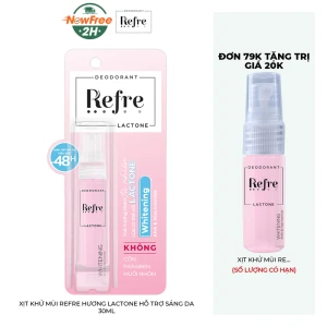 Xịt Khử Mùi Refre Hương Lactone Hỗ Trợ Sáng Da 30ml