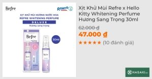 Xịt Khử Mùi Refre Whitening Perfume Hương Sang Trọng 30ml