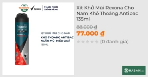 Xịt Khử Mùi Rexona Cho Nam Khô Thoáng Antibac 135ml