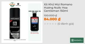 Xịt Khử Mùi Romano Hương Nước Hoa Gentleman 150ml