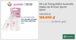 Xịt Lót Trang Điểm Australis Make Up Primer Spritz 50ml