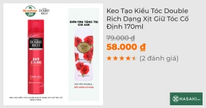 Xịt Tạo Kiểu Tóc Double Rich Giữ Tóc Cố Định 170ml