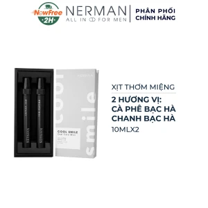Xịt Thơm Miệng Nerman 2 Hương Ice Coffee & Lemon Ice 10mlx2