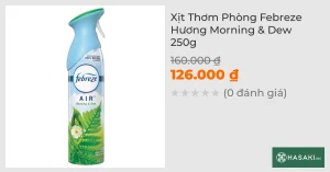 Xịt Thơm Phòng Febreze Hương Morning & Dew 250g