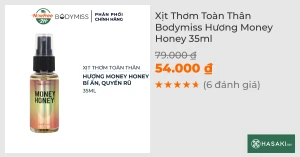 Xịt Thơm Toàn Thân Bodymiss Hương Money Honey 35ml