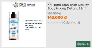 Xịt Thơm Toàn Thân Kiss My Body Delight 88ml