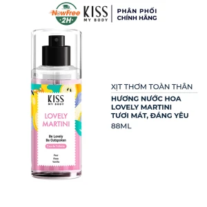 Xịt Thơm Toàn Thân Kiss My Body Lovely Martini 88ml
