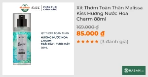Xịt Thơm Toàn Thân Malissa Kiss Hương Nước Hoa Charm 88ml
