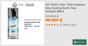 Xịt Thơm Toàn Thân Malissa Kiss Hương Nước Hoa Delight 88ml
