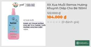 Xịt Xua Muỗi Remos Hương Khuynh Diệp Cho Bé 150ml