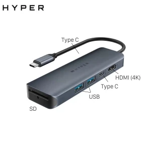 Adapter chuyển đổi Type C 6 in 1 HyperDrive Next HD4002