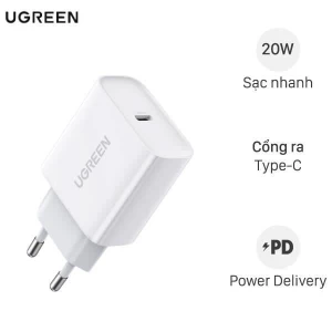 Adapter Sạc Type C PD QC 4.0 20W Ugreen CD137 60450