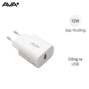 Adapter Sạc USB 12W AVA CS-CHG076