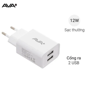 Adapter Sạc USB 12W AVA TCED2