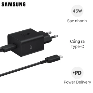 Bộ Adapter sạc kèm cáp Type C - Type C PD 45W Samsung EP-T4511