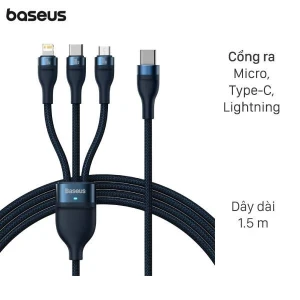 Cáp 3 đầu Type C - Type C Lightning Micro 1.5m Baseus Flash Series 2 CB000004