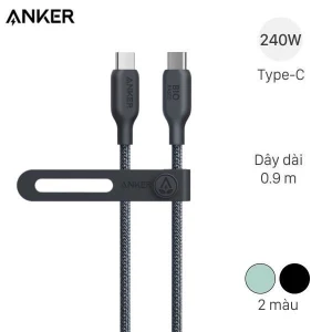 Cáp Type C - Type C 0.9m Anker 543 Nylon Bio-braided A80E5
