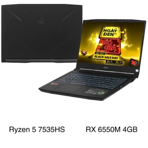 Laptop MSI Gaming Bravo 15 B7ED - 010VN (R5 7535HS, 16GB, 512GB, RX 6550M 4GB, Full HD 144Hz, Win11)