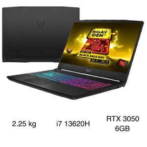 Laptop MSI Gaming Katana 15 B13UDXK - 2077VN (i7 13620H, 16GB, 1TB, RTX 3050 6GB, Full HD 144Hz, Win11)