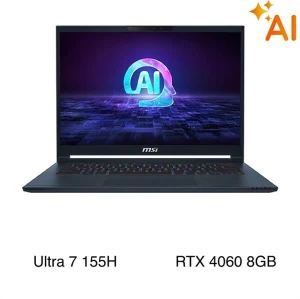 Laptop MSI Gaming Stealth 14 AI Studio A1VFG - 085VN (Ultra 7 155H, 32GB, 1TB, RTX 4060 8GB, 2.8K OLED 120Hz, Win11)