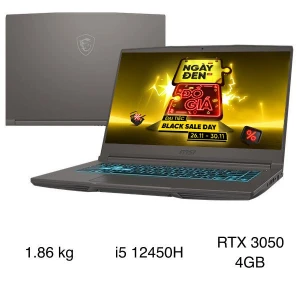 Laptop MSI Gaming Thin 15 B12UC - 2045VN (i5 12450H, 16GB, 512GB, RTX 3050 4GB, Full HD 144Hz, Win11)