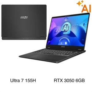 Laptop MSI Prestige 14 AI Studio C1UDXG - 058VN (Ultra 7 155H, 16GB, 1TB, RTX 3050 6GB, Full HD 144Hz, Win11)