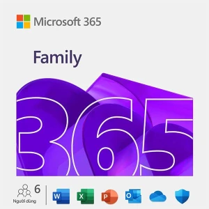 Microsoft 365 Family (Tối đa 6 người, 12 tháng, 1TB OneDrive/5 thiết bị/người)