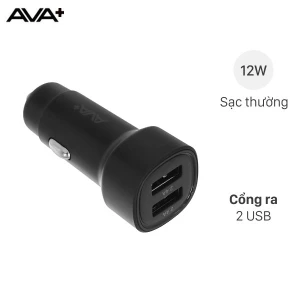 Sạc xe hơi 2 cổng 12W AVA SN-613