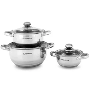 Bộ 3 nồi Inox 3 đáy Sunhouse SH334