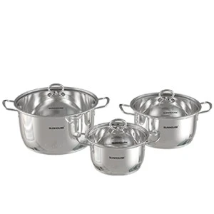 Bộ 3 nồi inox 5 đáy - đáy từ Sunhouse SHG788