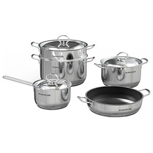 Bộ 4 nồi chảo inox 5 đáy Sunhouse SHG995