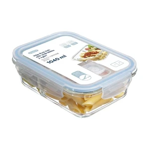 Hộp thủy tinh chữ nhật Inochi Nikko 1040 ml (2 ngăn)