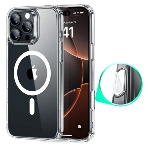 Ốp lưng magsafe iPhone 16 Pro Max nhựa cứng chống sốc ESR Trong suốt