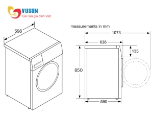Máy giặt kết hợp sấy Bosch BSH.WNA254U0SG Series 6