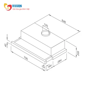 Máy hút mùi âm tủ Malloca MH 70BTC
