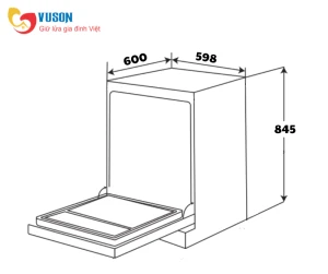 Máy rửa bát Kocher KDEU-8818
