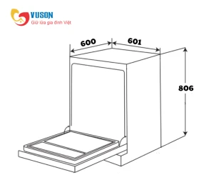 Máy rửa bát Kocher KDEU-8828SEMI