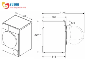 Máy sấy Bosch WTX87MH0SG