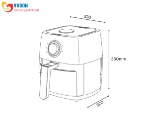 Nồi chiên không dầu Hawonkoo AFH-100 made in Thailand