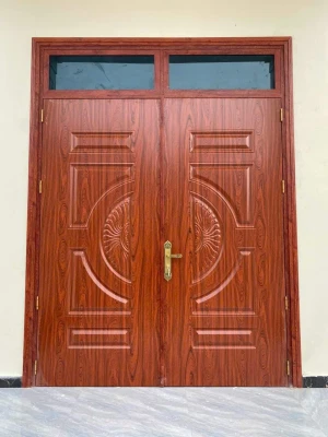 Cửa Thép Vân Gỗ 2 Cánh Đều
