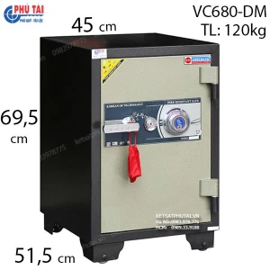 Két sắt khóa cơ đổi mã Adelbank VC680-DM