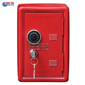 Két sắt mini cho bé tiết kiệm tiền có lỗ thả C18