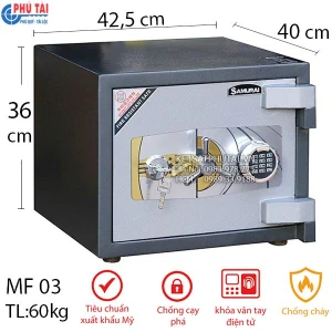 Két sắt mini thép tấm Samurai MF03 vân tay điện tử